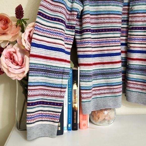 Lambs wool Blend Talbots Sweater Cardigan Collegiate Large Medium Modest - Picture 4 of 11